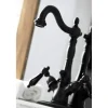Kingston Brass KS143XPKL-P Duchess Two-Handle Bathroom Faucet with Brass Pop-Up and Cover Plate