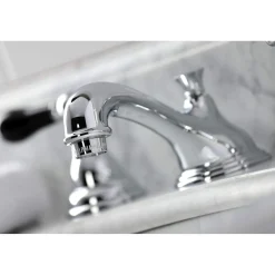Kingston Brass KS556XPKL-P Duchess Widespread Bathroom Faucet with Brass Pop-Up