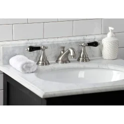 Kingston Brass KS556XPKL-P Duchess Widespread Bathroom Faucet with Brass Pop-Up