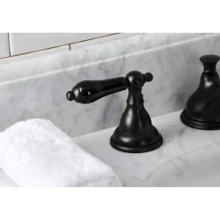 Kingston Brass KS556XPKL-P Duchess Widespread Bathroom Faucet with Brass Pop-Up