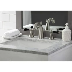 Kingston Brass KS297XPKL-P Duchess Widespread Bathroom Faucet with Brass Pop-Up