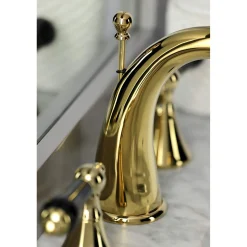 Kingston Brass KS297XPKL-P Duchess Widespread Bathroom Faucet with Brass Pop-Up