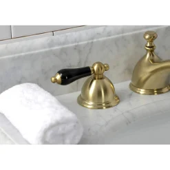 Kingston Brass KS396XPKL-P Duchess Widespread Bathroom Faucet with Brass Pop-Up