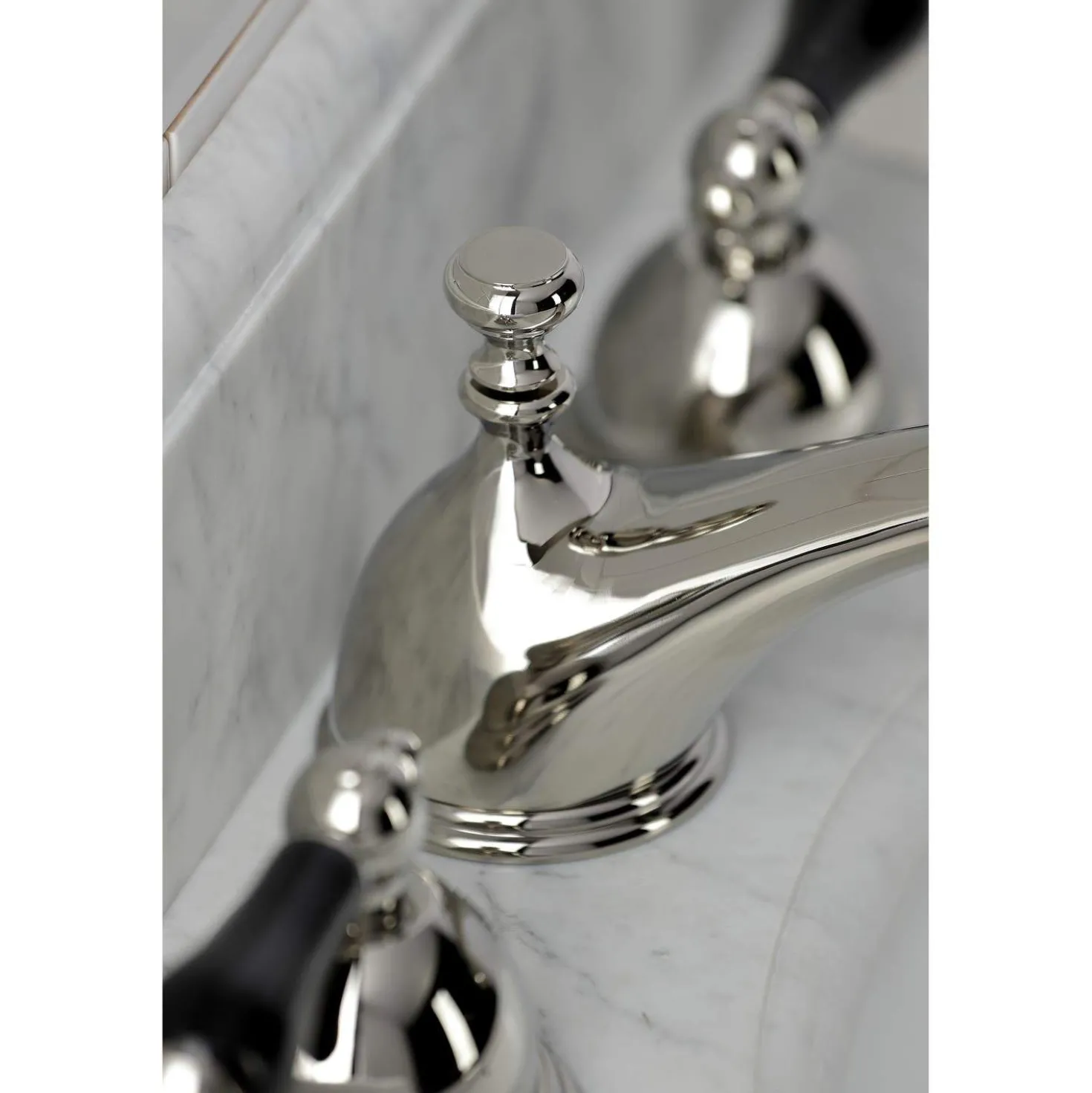 Kingston Brass KS396XPKL-P Duchess Widespread Bathroom Faucet with Brass Pop-Up