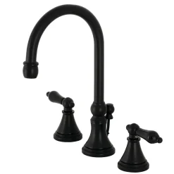 Kingston Brass KS298XPKL-P Duchess Widespread Bathroom Faucet with Brass Pop-Up