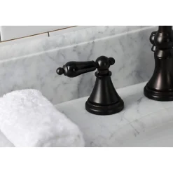 Kingston Brass KS298XPKL-P Duchess Widespread Bathroom Faucet with Brass Pop-Up