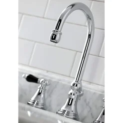Kingston Brass KS298XPKL-P Duchess Widespread Bathroom Faucet with Brass Pop-Up