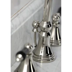 Kingston Brass KS298XPKL-P Duchess Widespread Bathroom Faucet with Brass Pop-Up