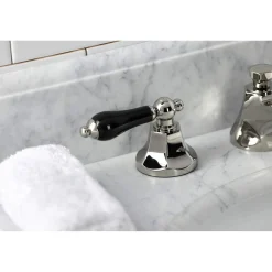 Kingston Brass KS446XPKL-P Duchess Widespread Bathroom Faucet with Brass Pop-Up