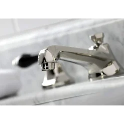 Kingston Brass KS446XPKL-P Duchess Widespread Bathroom Faucet with Brass Pop-Up