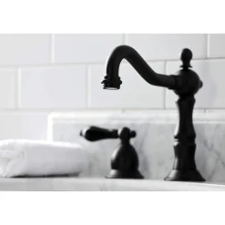 Kingston Brass KS197XPKL-P Duchess Widespread Bathroom Faucet with Brass Pop-Up