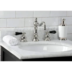 Kingston Brass KS197XPKL-P Duchess Widespread Bathroom Faucet with Brass Pop-Up