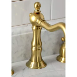 Kingston Brass KS197XPKL-P Duchess Widespread Bathroom Faucet with Brass Pop-Up