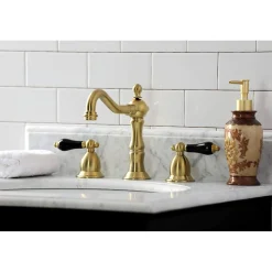 Kingston Brass KS197XPKL-P Duchess Widespread Bathroom Faucet with Brass Pop-Up