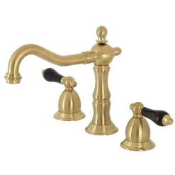 Kingston Brass KS197XPKL-P Duchess Widespread Bathroom Faucet with Brass Pop-Up
