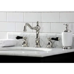 Kingston Brass KS197XPKL-P Duchess Widespread Bathroom Faucet with Brass Pop-Up