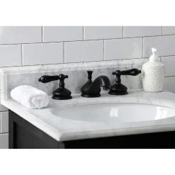 Kingston Brass KS116XPKL-P Duchess Widespread Bathroom Faucet with Brass Pop-Up