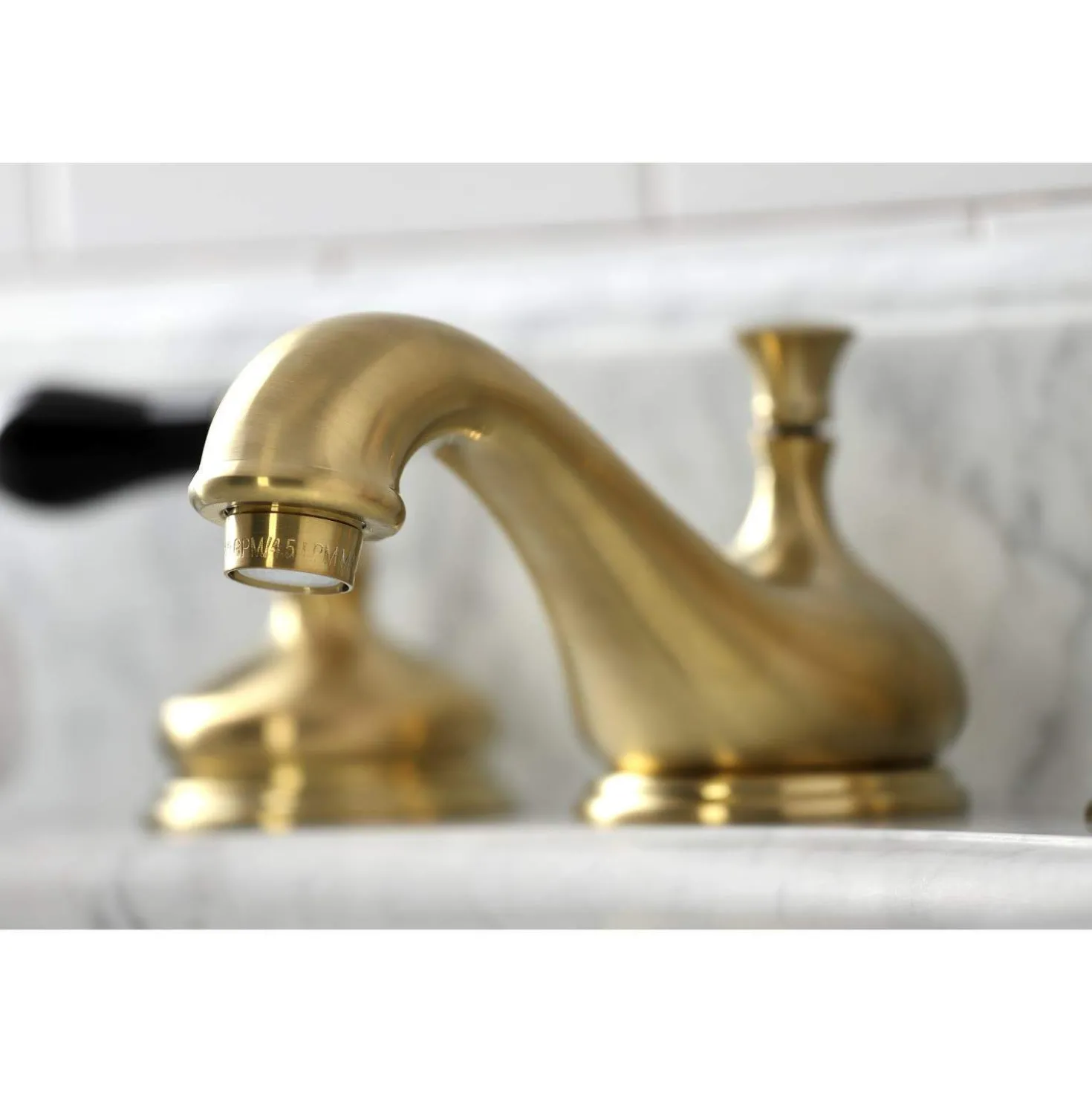 Kingston Brass KS116XPKL-P Duchess Widespread Bathroom Faucet with Brass Pop-Up