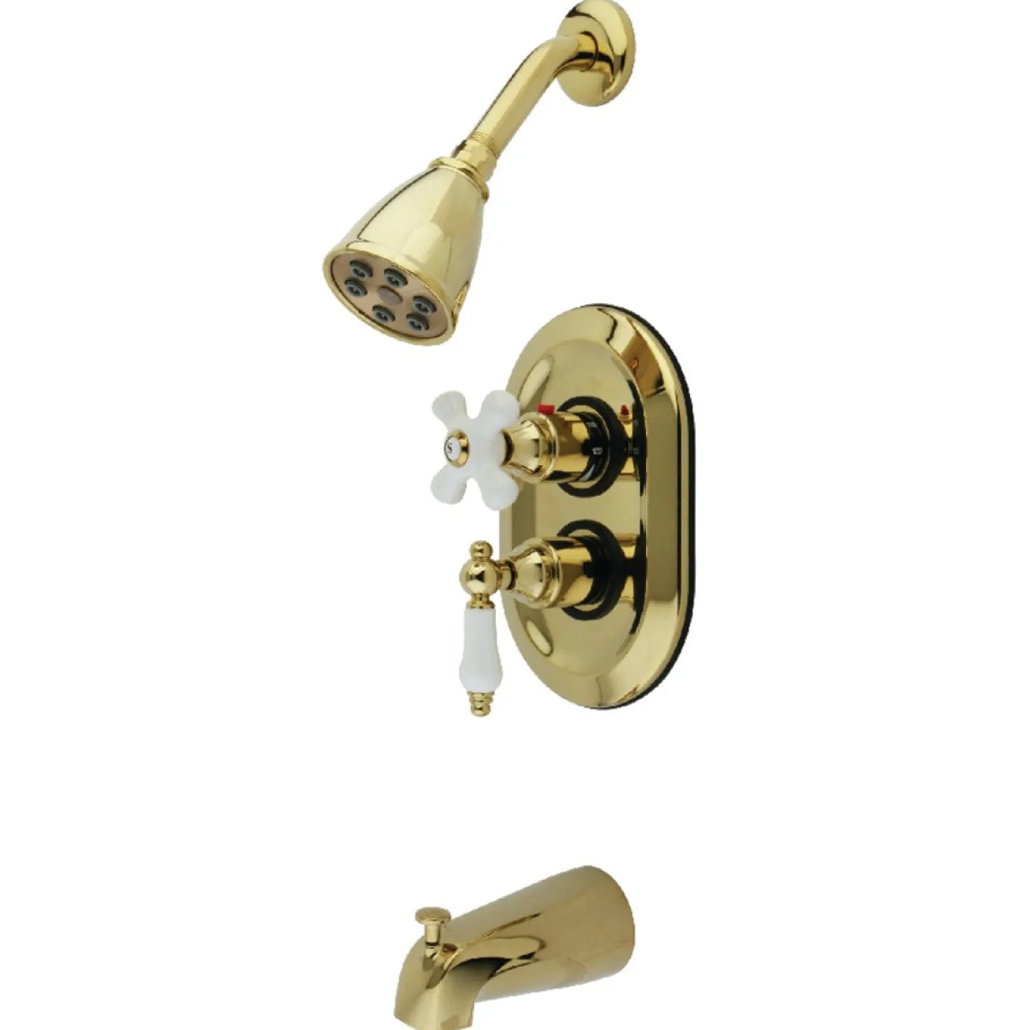 Kingston Brass KS363X0PL-P Tub and Shower Faucet