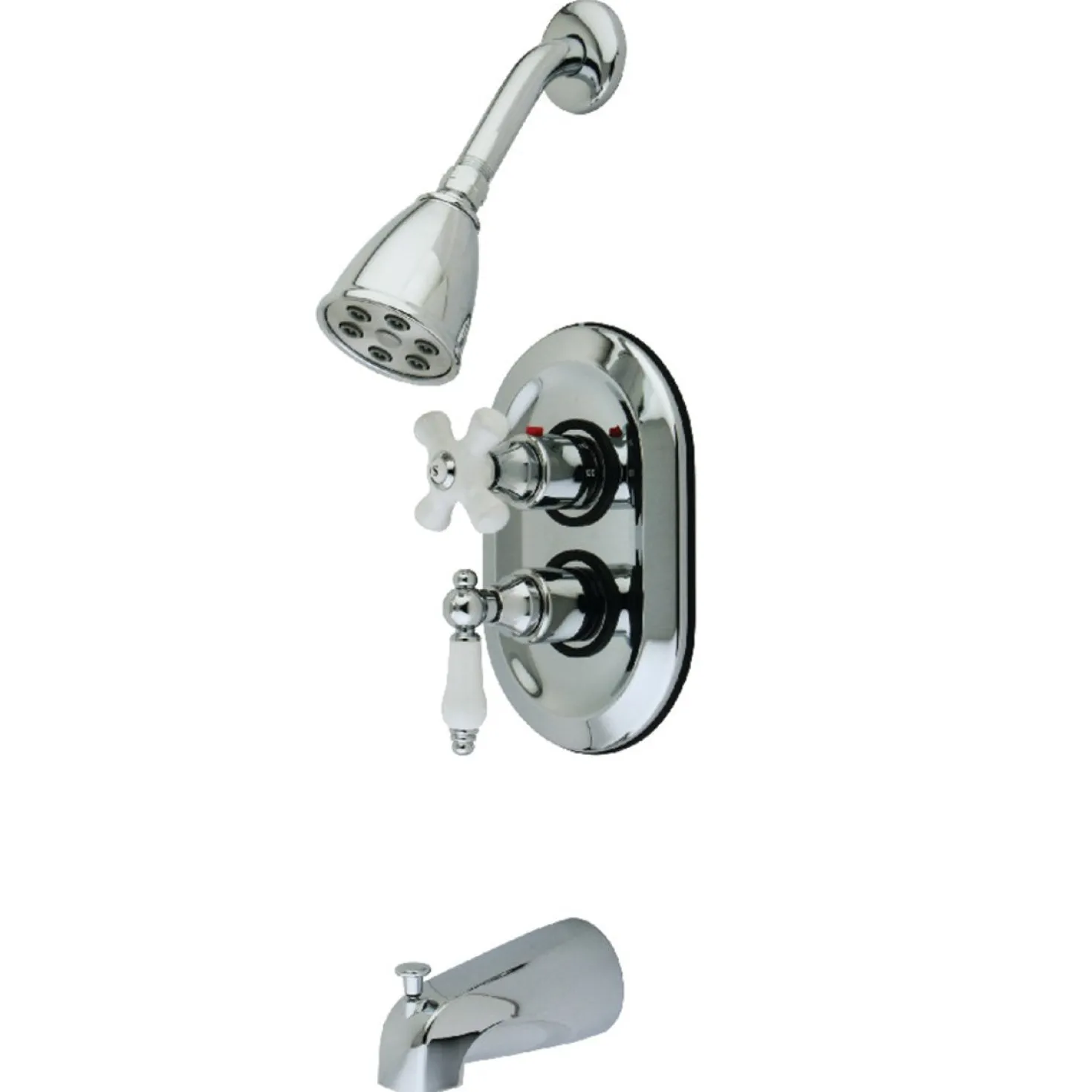 Kingston Brass KS363X0PL-P Tub and Shower Faucet