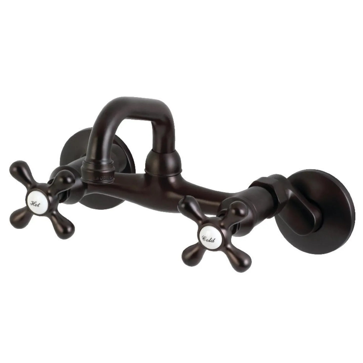 Kingston Brass KS212X-P Two-Handle Wall Mount Bar Faucet