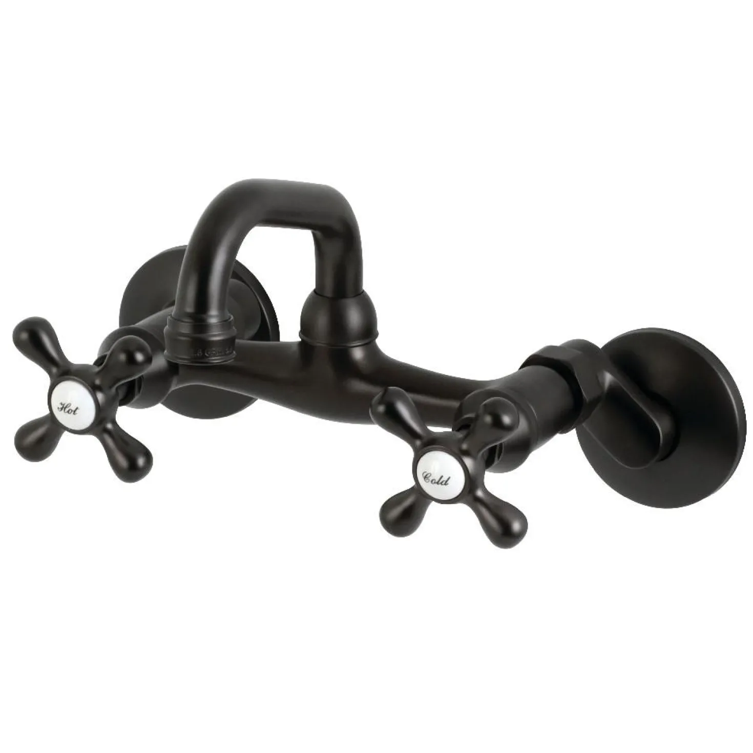 Kingston Brass KS212X-P Two-Handle Wall Mount Bar Faucet