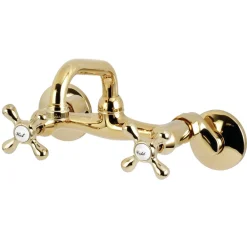 Kingston Brass KS212X-P Two-Handle Wall Mount Bar Faucet