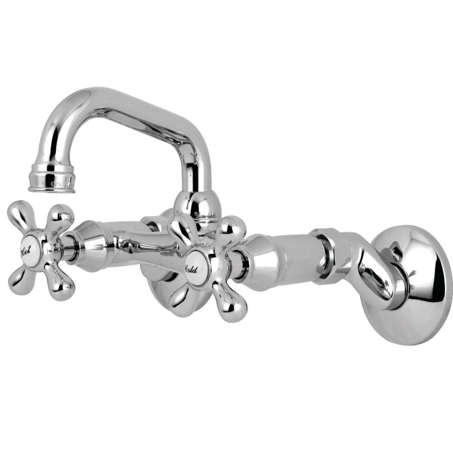 Kingston Brass KS212X-P Two-Handle Wall Mount Bar Faucet