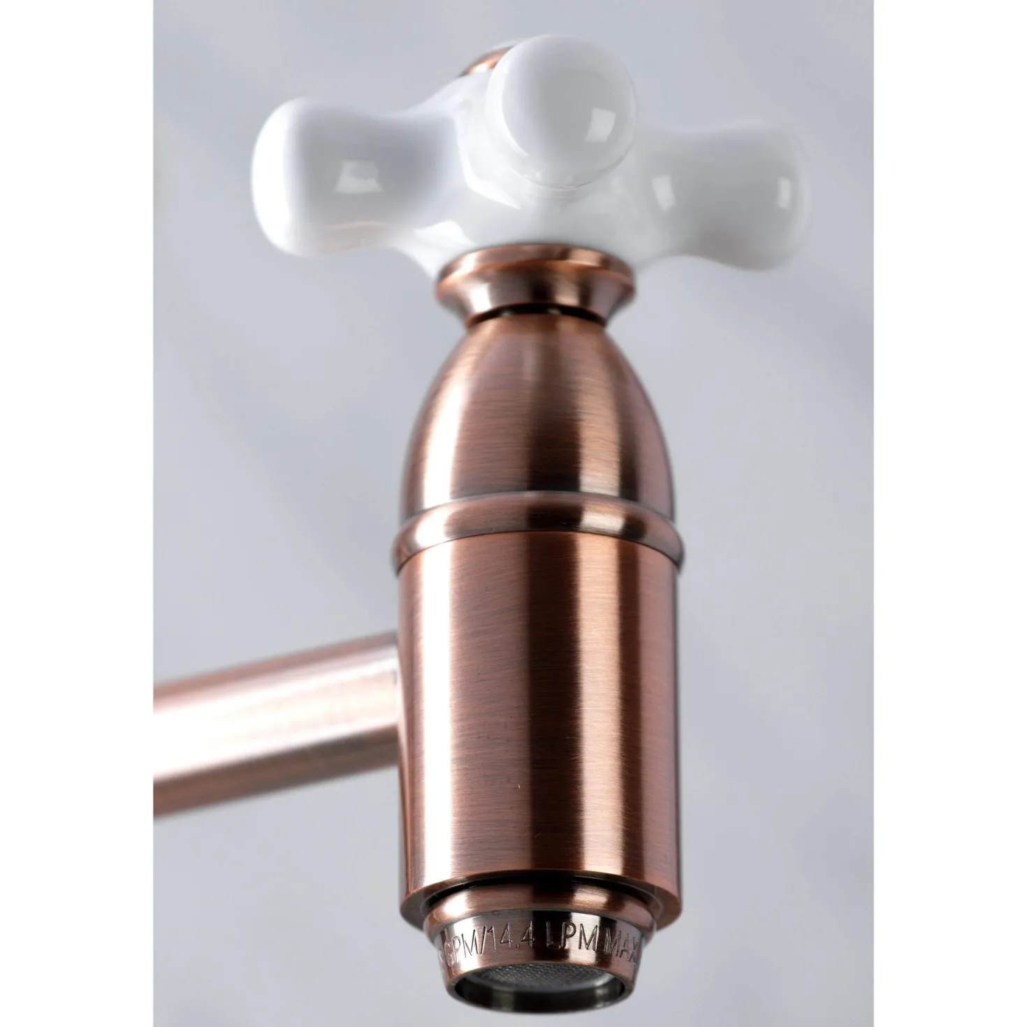 Kingston Brass KS310XPX-P Restoration Two-Handle Wall Mount Pot Filler