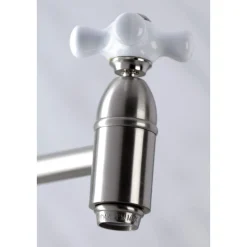 Kingston Brass KS310XPX-P Restoration Two-Handle Wall Mount Pot Filler