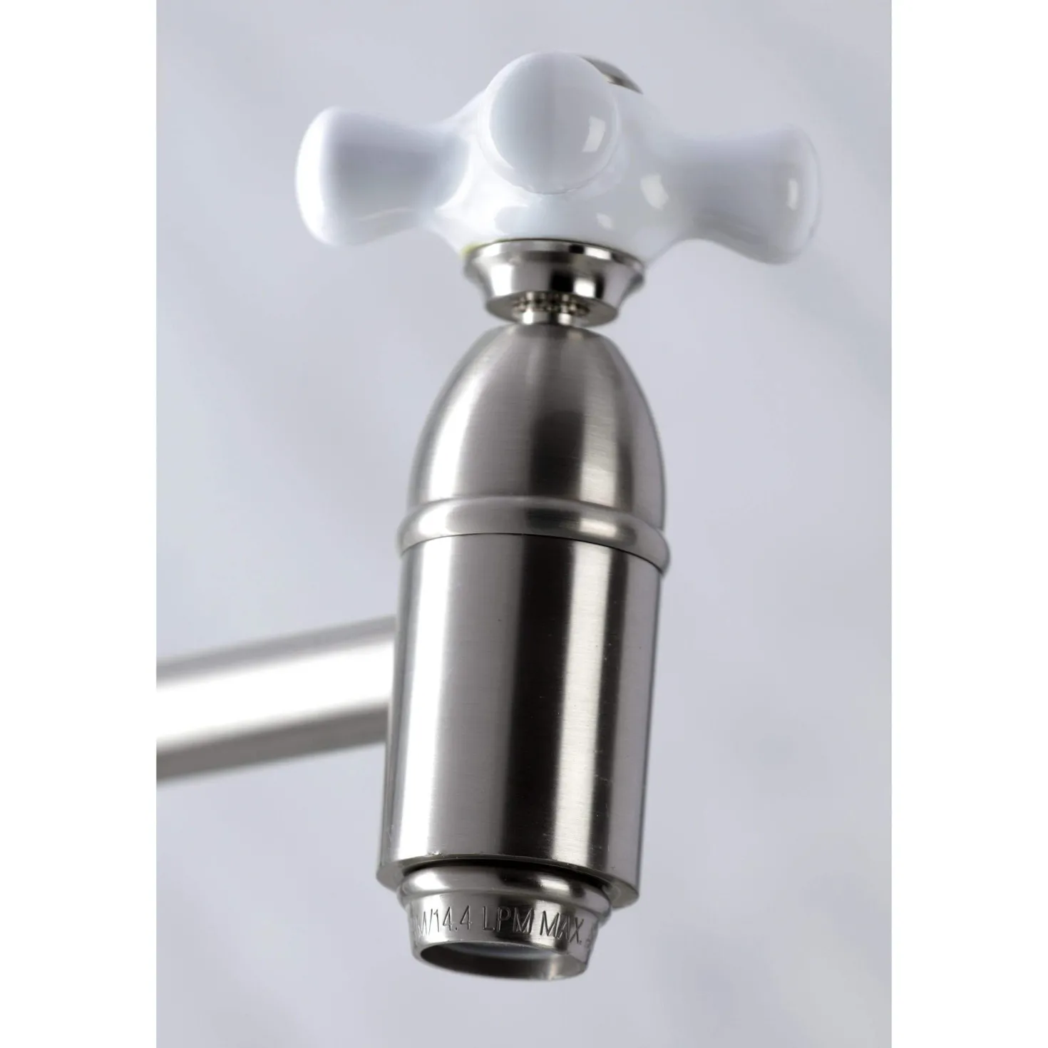 Kingston Brass KS310XPX-P Restoration Two-Handle Wall Mount Pot Filler