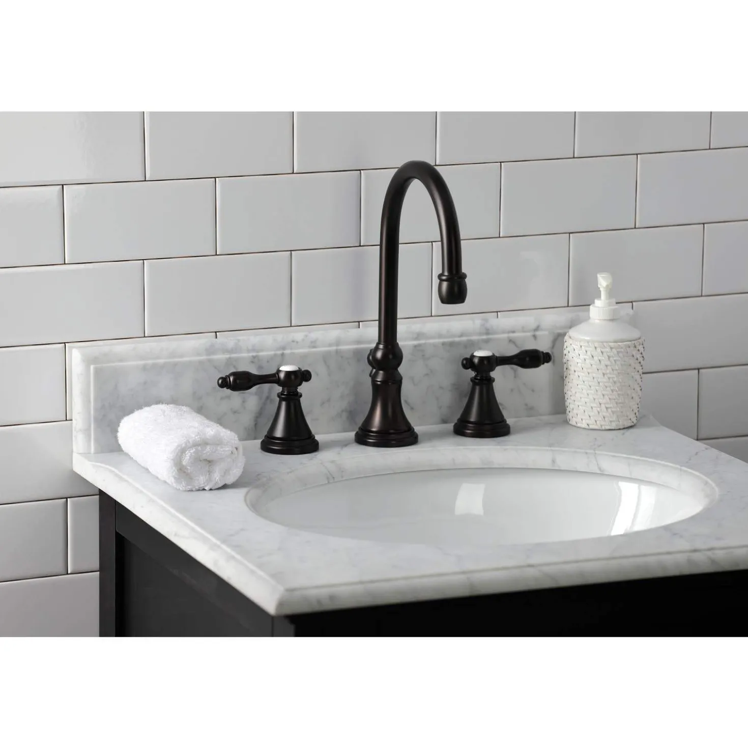 Kingston Brass KS298XTAL-P Tudor Widespread Bathroom Faucet with Brass Pop-Up