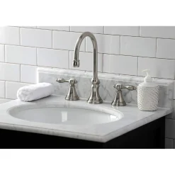 Kingston Brass KS298XTAL-P Tudor Widespread Bathroom Faucet with Brass Pop-Up