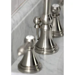 Kingston Brass KS298XTAL-P Tudor Widespread Bathroom Faucet with Brass Pop-Up