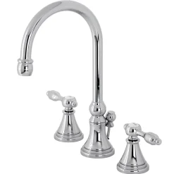 Kingston Brass KS298XTAL-P Tudor Widespread Bathroom Faucet with Brass Pop-Up
