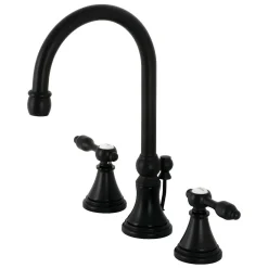 Kingston Brass KS298XTAL-P Tudor Widespread Bathroom Faucet with Brass Pop-Up