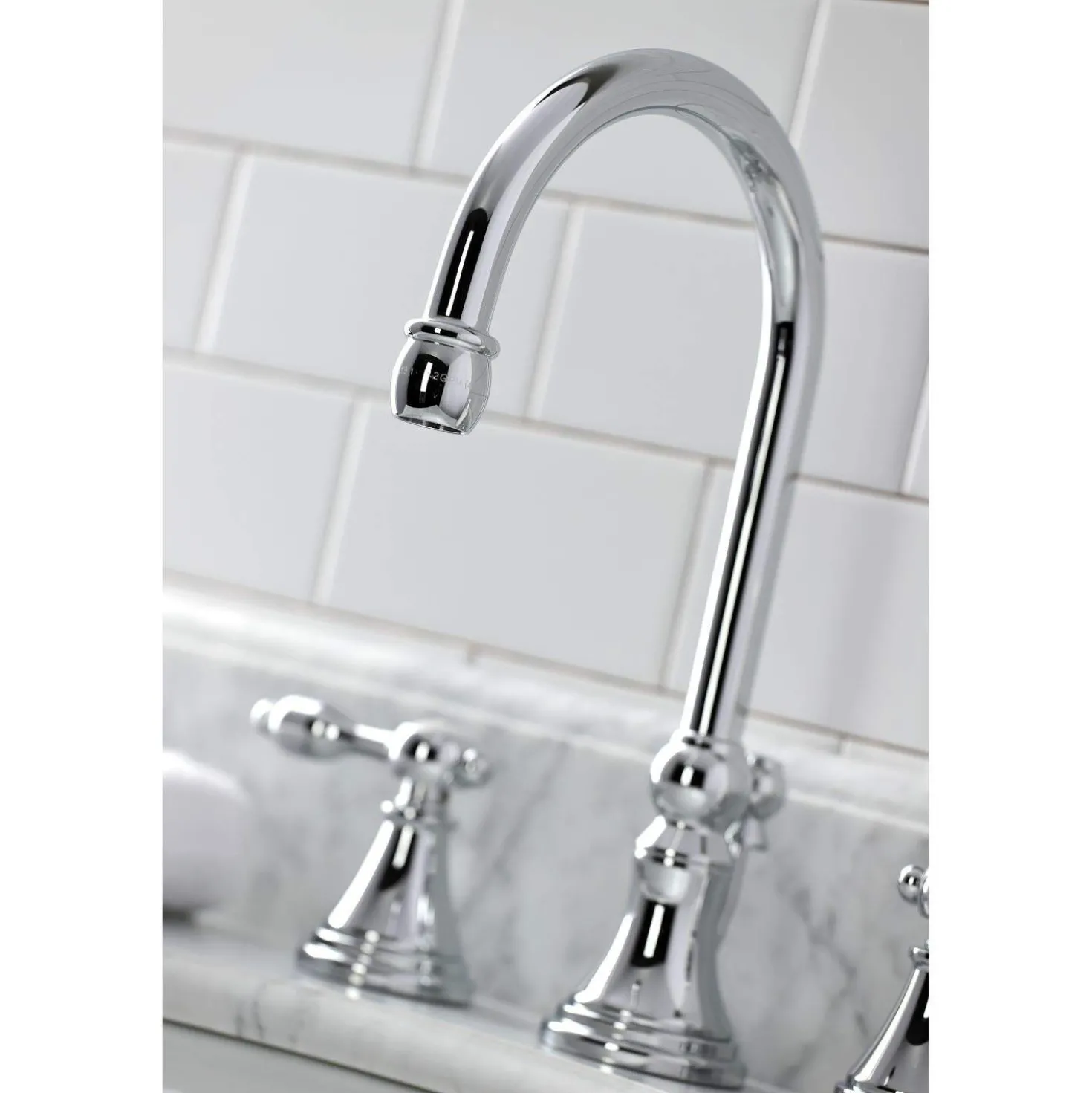 Kingston Brass KS298XTAL-P Tudor Widespread Bathroom Faucet with Brass Pop-Up