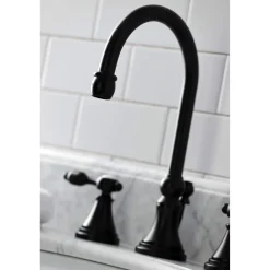 Kingston Brass KS298XTAL-P Tudor Widespread Bathroom Faucet with Brass Pop-Up