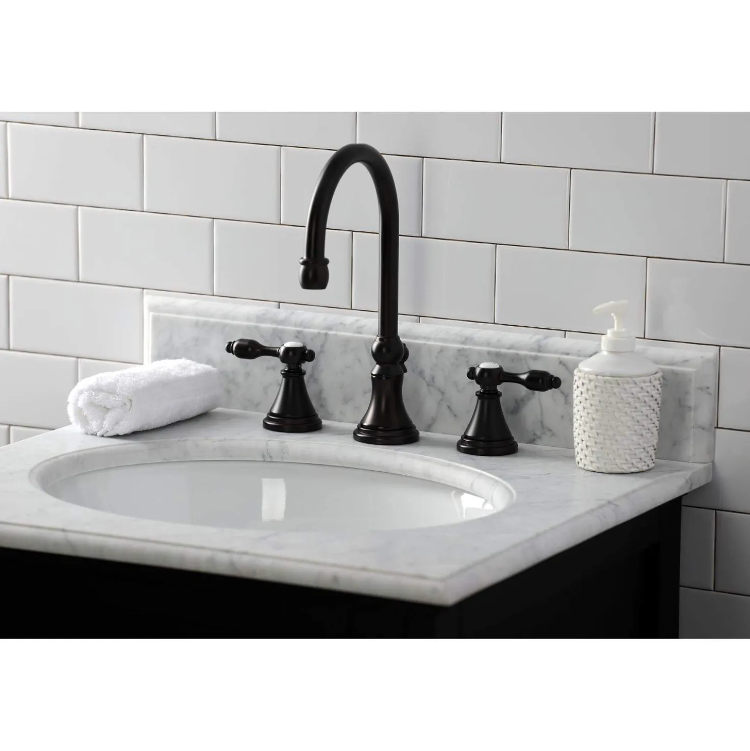 Kingston Brass KS298XTAL-P Tudor Widespread Bathroom Faucet with Brass Pop-Up