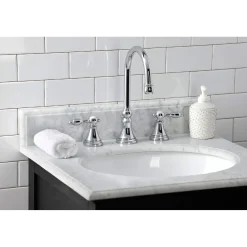 Kingston Brass KS298XTAL-P Tudor Widespread Bathroom Faucet with Brass Pop-Up