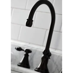 Kingston Brass KS298XTAL-P Tudor Widespread Bathroom Faucet with Brass Pop-Up