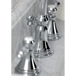 Kingston Brass KS298XTAL-P Tudor Widespread Bathroom Faucet with Brass Pop-Up