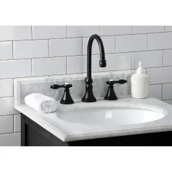Kingston Brass KS298XTAL-P Tudor Widespread Bathroom Faucet with Brass Pop-Up