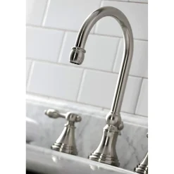 Kingston Brass KS298XTAL-P Tudor Widespread Bathroom Faucet with Brass Pop-Up