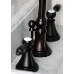 Kingston Brass KS298XTAL-P Tudor Widespread Bathroom Faucet with Brass Pop-Up