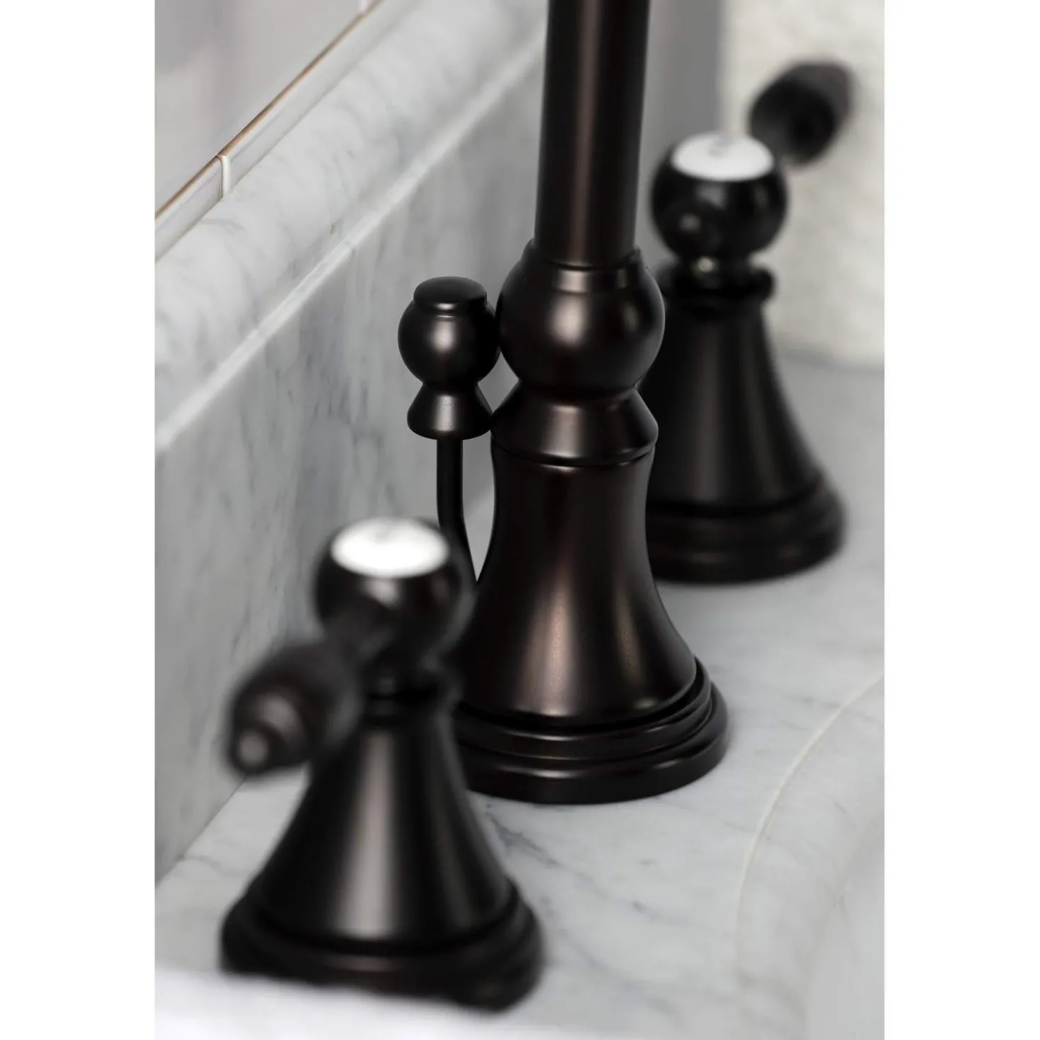 Kingston Brass KS298XTAL-P Tudor Widespread Bathroom Faucet with Brass Pop-Up