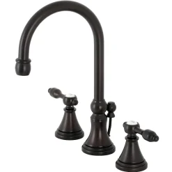 Kingston Brass KS298XTAL-P Tudor Widespread Bathroom Faucet with Brass Pop-Up