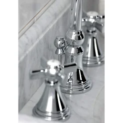 Kingston Brass KS298XZX-P Millennium Widespread Bathroom Faucet with Brass Pop-Up