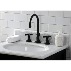 Kingston Brass KS298XZX-P Millennium Widespread Bathroom Faucet with Brass Pop-Up
