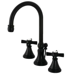 Kingston Brass KS298XZX-P Millennium Widespread Bathroom Faucet with Brass Pop-Up